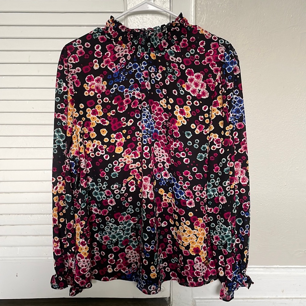 Printed long sleeve top